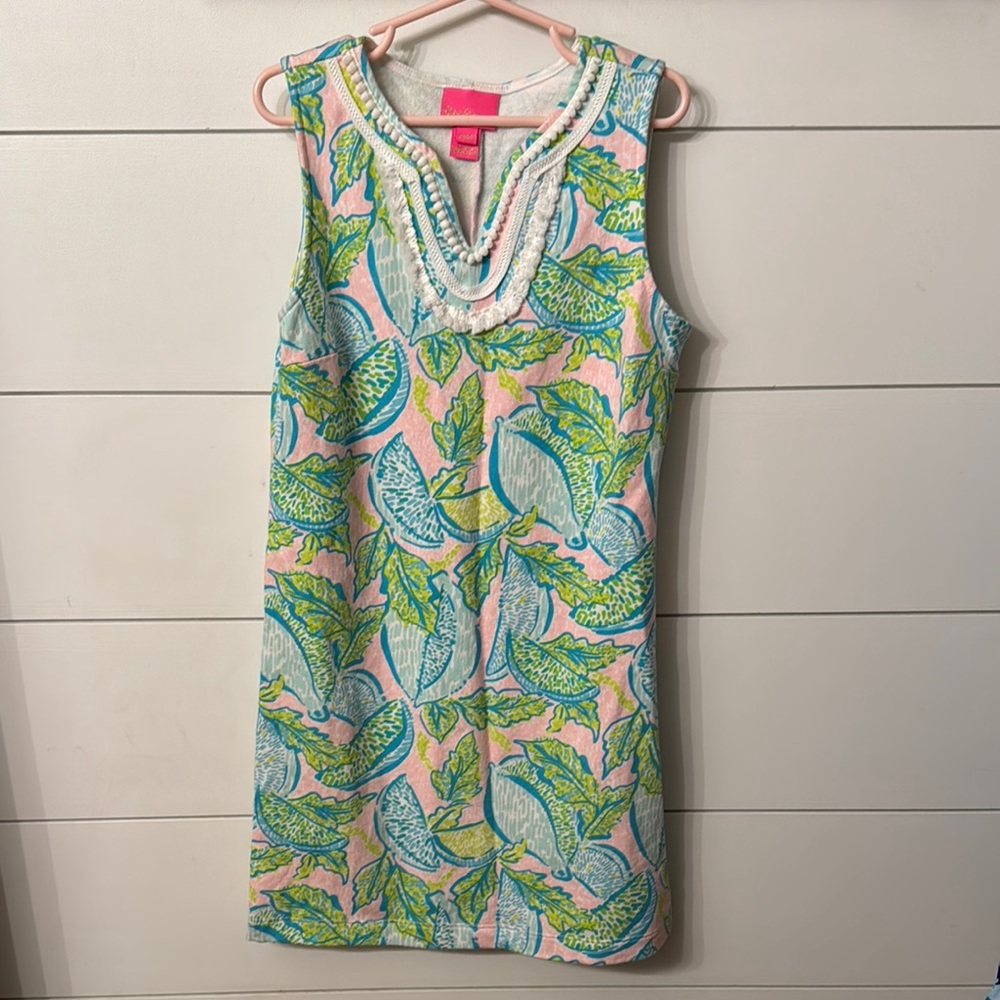 Lilly Pulitzer Green and Blue Resort Sheath Dress